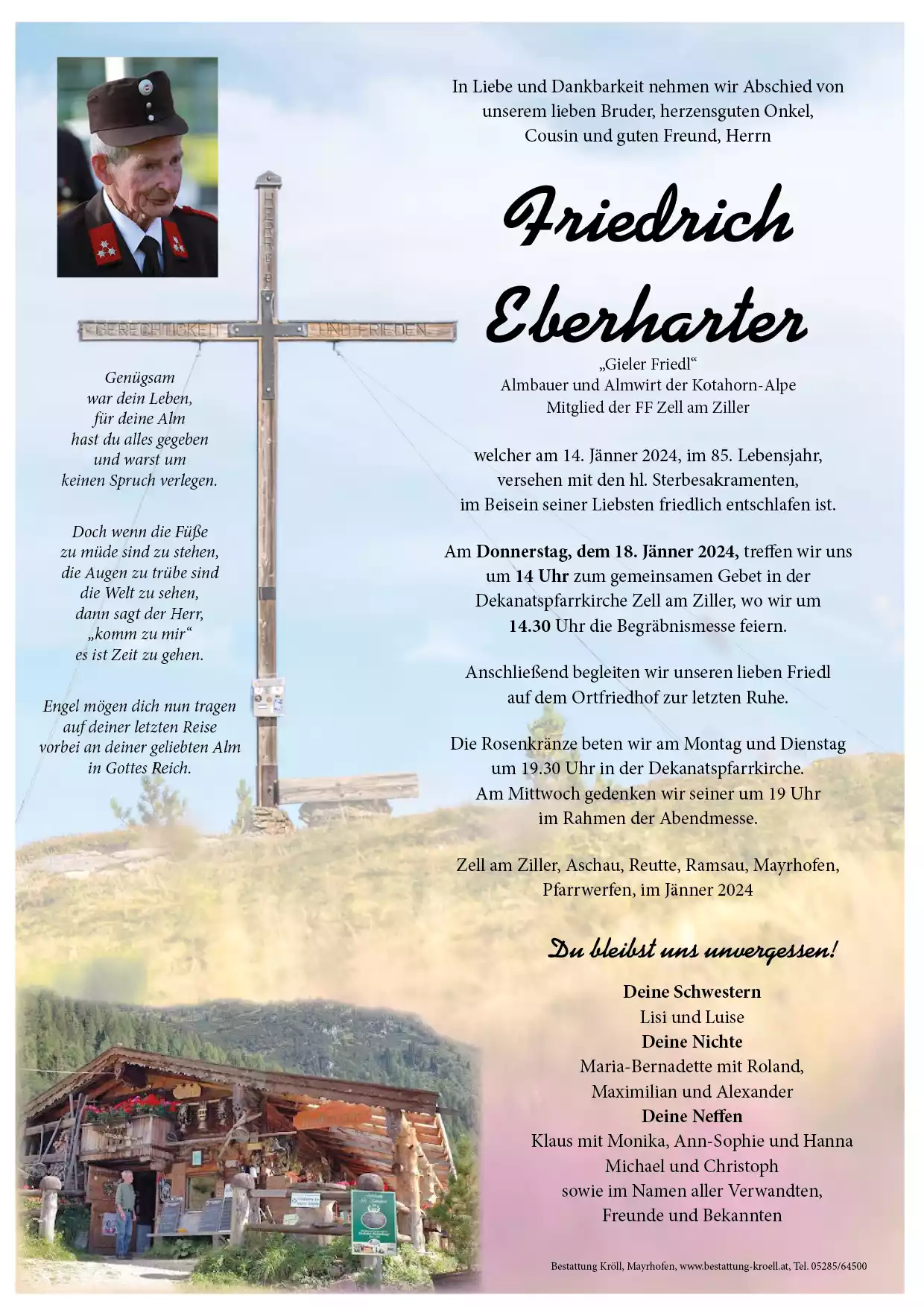 Parte von Friedrich Eberharter